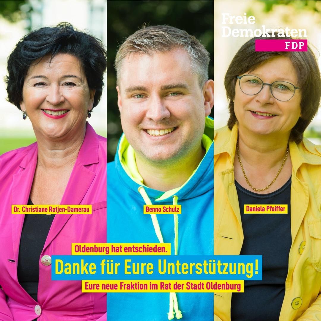 Ratspersonen Dr. Christiane Ratjen-Damerau, Benno Schulz, Daniela Pfeiffer